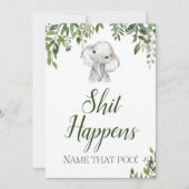 Jungle Safari Elephant Sweet Mess Sign Size 12x18" Einladung (Vorderseite)