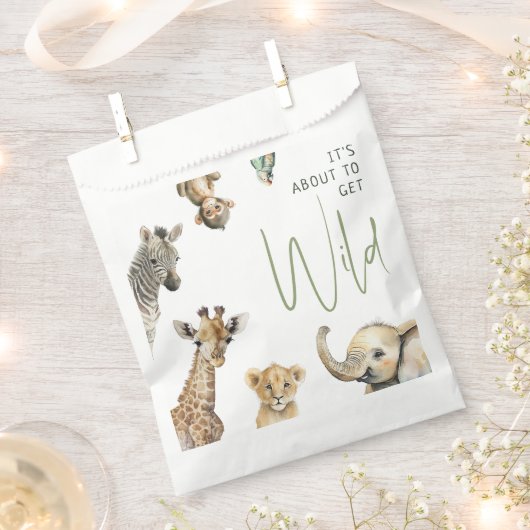 Jungle Safari Es ist im Begriff zu wilder Baby-Dus Geschenktütchen (Ausgeschnitten)