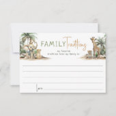 Jungle Safari Family Traditions Card Dankeskarte (Vorderseite)