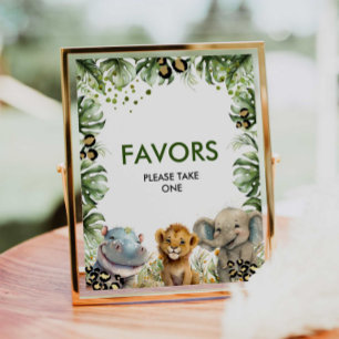 Jungle Safari favorisiert Party Sign Poster