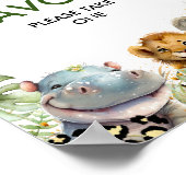 Jungle Safari favorisiert Party Sign Poster (Ecke)
