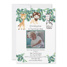 Jungle Safari Foto Boys 1. Geburtstag