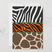 Jungle Safari Geburtstagsparty Einladung (Rückseite)