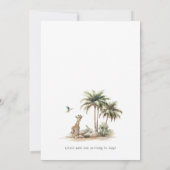 Jungle Safari Giraffe Adventure Baby Dusche Einladung (Rückseite)