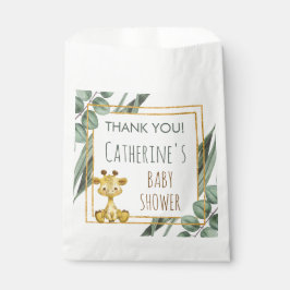 Jungle Safari Giraffe Babydusche Danke Geschenktütchen