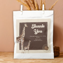 Jungle Safari Giraffe Babydusche Danke Geschenktütchen