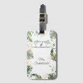 Jungle Safari Giraffe Palm Blätter Grüne Gepäckanhänger (Vorderseite Vertikal)