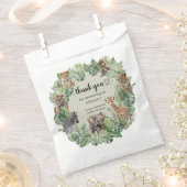 Jungle Safari Giraffe Palms Blätter Kinderdusche Geschenktütchen (Ausgeschnitten)