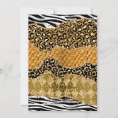 Jungle Safari Glitzer Agate 21. Geburtstag Einladung (Rückseite)