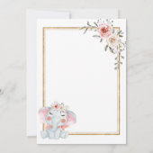 Jungle Safari Greenery Baby Shower Party Einladung (Rückseite)