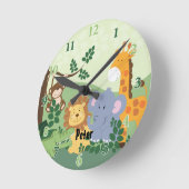 Jungle Safari individuell einstellbare Runduhr Runde Wanduhr (Winkel)