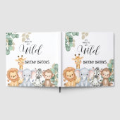 Jungle Safari "It's About To Get Wild" Baby Shower Gästebuch (Voll)