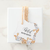 Jungle Safari "It's About To Get Wild" Baby Shower Geschenkanhänger (Beispiel)