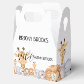 Jungle Safari "It's About To Get Wild" Baby Shower Geschenkschachtel (Geöffnet)