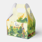 Jungle Safari "It's About To Get Wild" Baby Shower Geschenkschachtel (Rückseite)