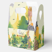 Jungle Safari "It's About To Get Wild" Baby Shower Geschenkschachtel (Geöffnet)