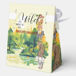 Jungle Safari "It's About To Get Wild" Baby Shower Geschenkschachtel