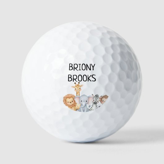 Jungle Safari "It's About To Get Wild" Baby Shower Golfball (Vorderseite)