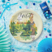 Jungle Safari "It's About To Get Wild" Baby Shower Pappteller (Party)