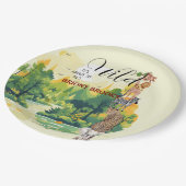 Jungle Safari "It's About To Get Wild" Baby Shower Pappteller (Schrägansicht)