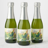 Jungle Safari "It's About To Get Wild" Baby Shower Schaumweinetikett (Flaschen)