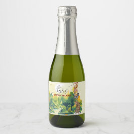 Jungle Safari "It's About To Get Wild" Baby Shower Schaumweinetikett