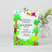 Jungle Safari Kinderparty Einladung (Stehend Vorderseite)