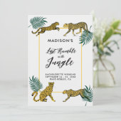 Jungle Safari Leaf Cheetah Bachelorette Ausflug Einladung (Stehend Vorderseite)