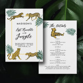 Jungle Safari Leaf Cheetah Bachelorette Ausflug Einladung
