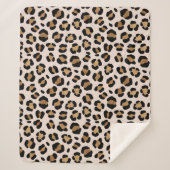Jungle Safari Leopard Print Sherpadecke (Vorderseite)