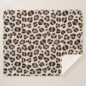 Jungle Safari Leopard Print Sherpadecke (Vorderseite (Horizontal))