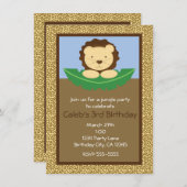 Jungle Safari Löwe Geburtstagsparty Einladungen (Vorne/Hinten)