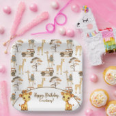 Jungle Safari mit Giraffen Geburtstagsparty Pappteller (Party)