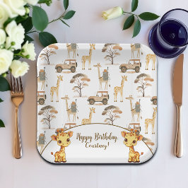 Jungle Safari mit Giraffen Geburtstagsparty Pappteller