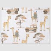 Jungle Safari mit Giraffen Geburtstagsparty Seidenpapier (Vorderseite)