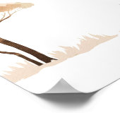 Jungle Safari mit Giraffen-Kinderzimmer-Muster Poster (Ecke)