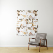 Jungle Safari mit Giraffen-Kinderzimmer-Muster Wandteppich (Beispiel)