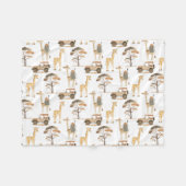 Jungle Safari mit Giraffen Kinderzimmer Pattern Ki Fleecedecke (Vorderseite (Horizontal))