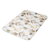 Jungle Safari mit Giraffen Muster Badematte (Schrägansicht)