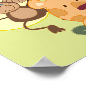 JUNGLE SAFARI Monkey Birthday Banner Poster (Ecke)