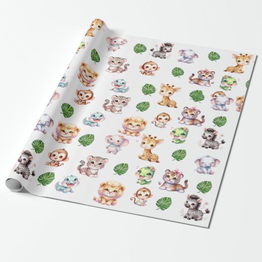 Jungle Safari Muster Geschenk Wrap Wrapping Paper Geschenkpapier (Ungerollt)