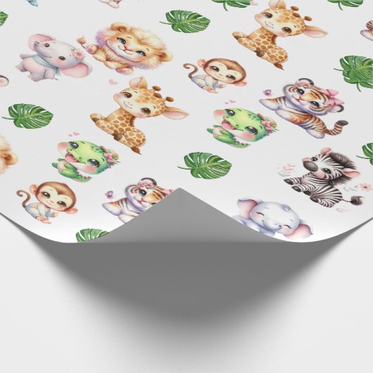 Jungle Safari Muster Geschenk Wrap Wrapping Paper Geschenkpapier (Ecke)