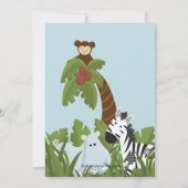 Jungle Safari Neutral Baby Dusche Einladung (Rückseite)