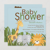 Jungle Safari Neutral Baby Dusche Einladung