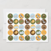 Jungle Safari Neutral Baby Dusche Einladung (Rückseite)