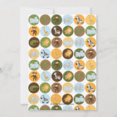 Jungle Safari Neutral Baby Dusche Einladung (Rückseite)