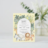 Jungle Safari niedlich moderne, geschlechtsneutral Einladungspostkarte (Stehend Vorderseite)