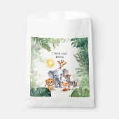 Jungle Safari niedliche Kleintiere Kinder Party Th Geschenktütchen (Vorderseite)
