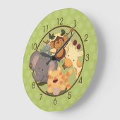 Jungle Safari Nursery Wall Clock Große Wanduhr (Winkel)