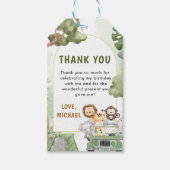 Jungle Safari Party Tiere 1. Geburtstag Geschenkanhänger (Vorderseite)